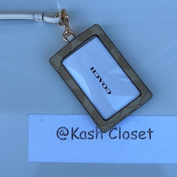 Coach lanyard ID Holder - Khaki Chalk - Picture 3 of 4
